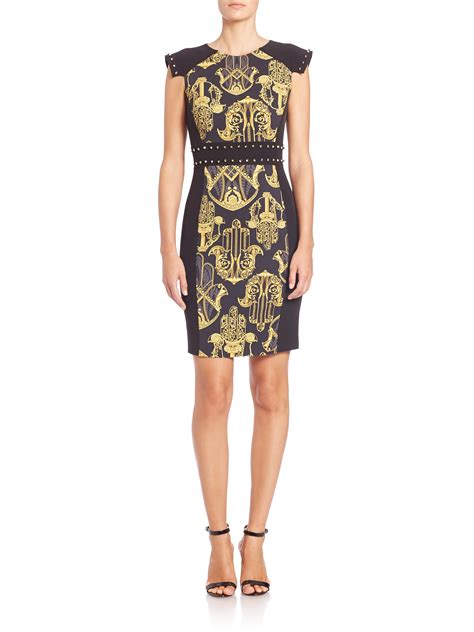 versace black dress with gold|Versace dress cost.